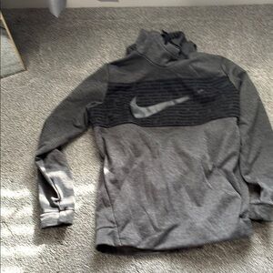 Nike Gray Performance hoodie Athletic Design youth large